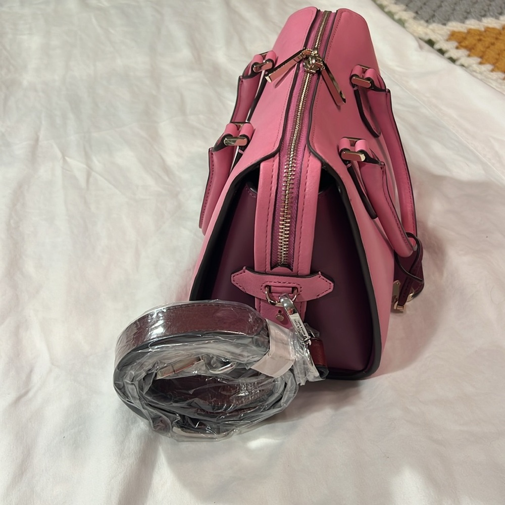kate spade Hot Pink Satchel Crossbody with Dark Red Tag - Picture 8 of 11
